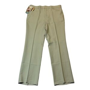 VINTAGE NEW Levi’s mens 40x34 tan solid action slacks polyester NWT Deadstock